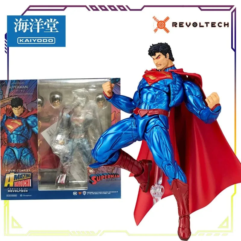 Kaiyodo Revoltech No.027 Superman Action Figure | Yamaguchi Design DC Comics Highly Articulated Collectible Model