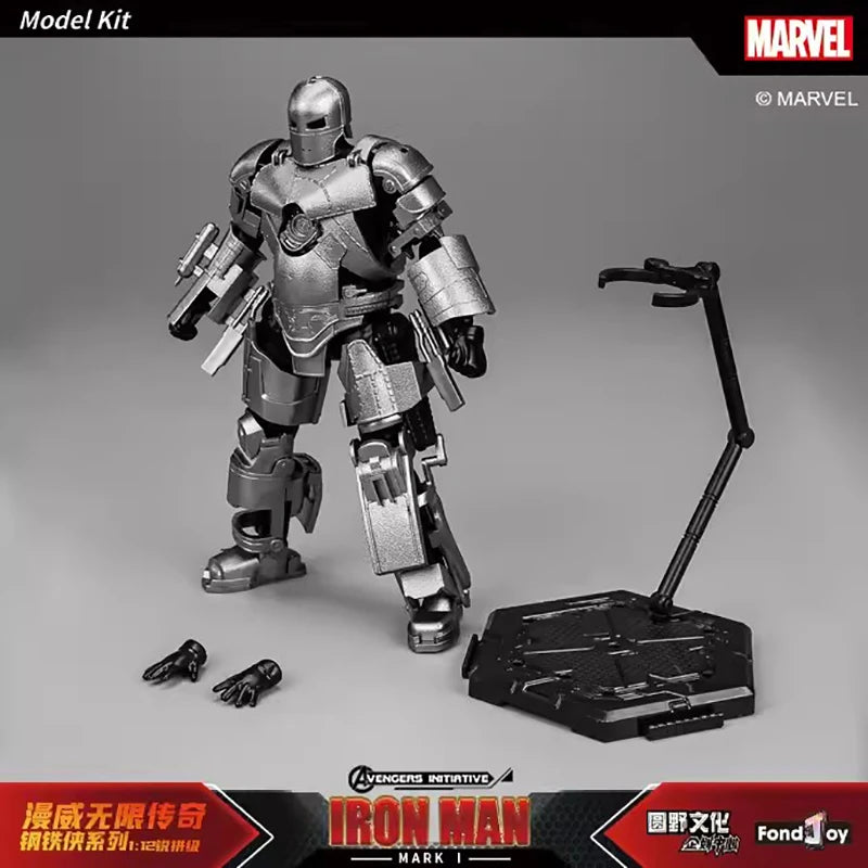 Fondjoy Ironman Iron Man MK5 Joints Moveable Action Figures Toys 15cm ABS Material 1/12 Scale Boy Birthday Gifts Hoilday Gifts