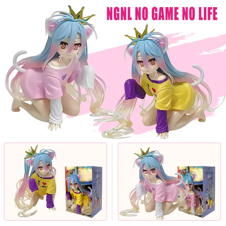 Anime NGNL No Game No Life Weiß " 10CM Shiro PVC Modell Actionfiguren Modellsammlung Ornament Spielzeug Weihnachtsgeschenk Auf Lager Heiß