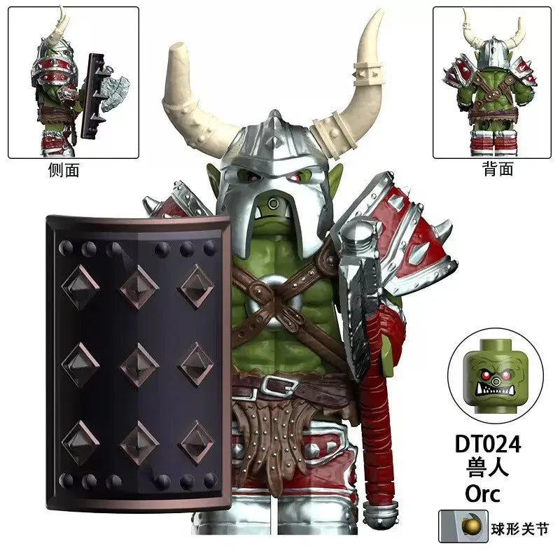 38-piece Warcraft Warrior Mini Building Block Figures Toy, Orc Warrior Figurine Model Collectible Gift Toy