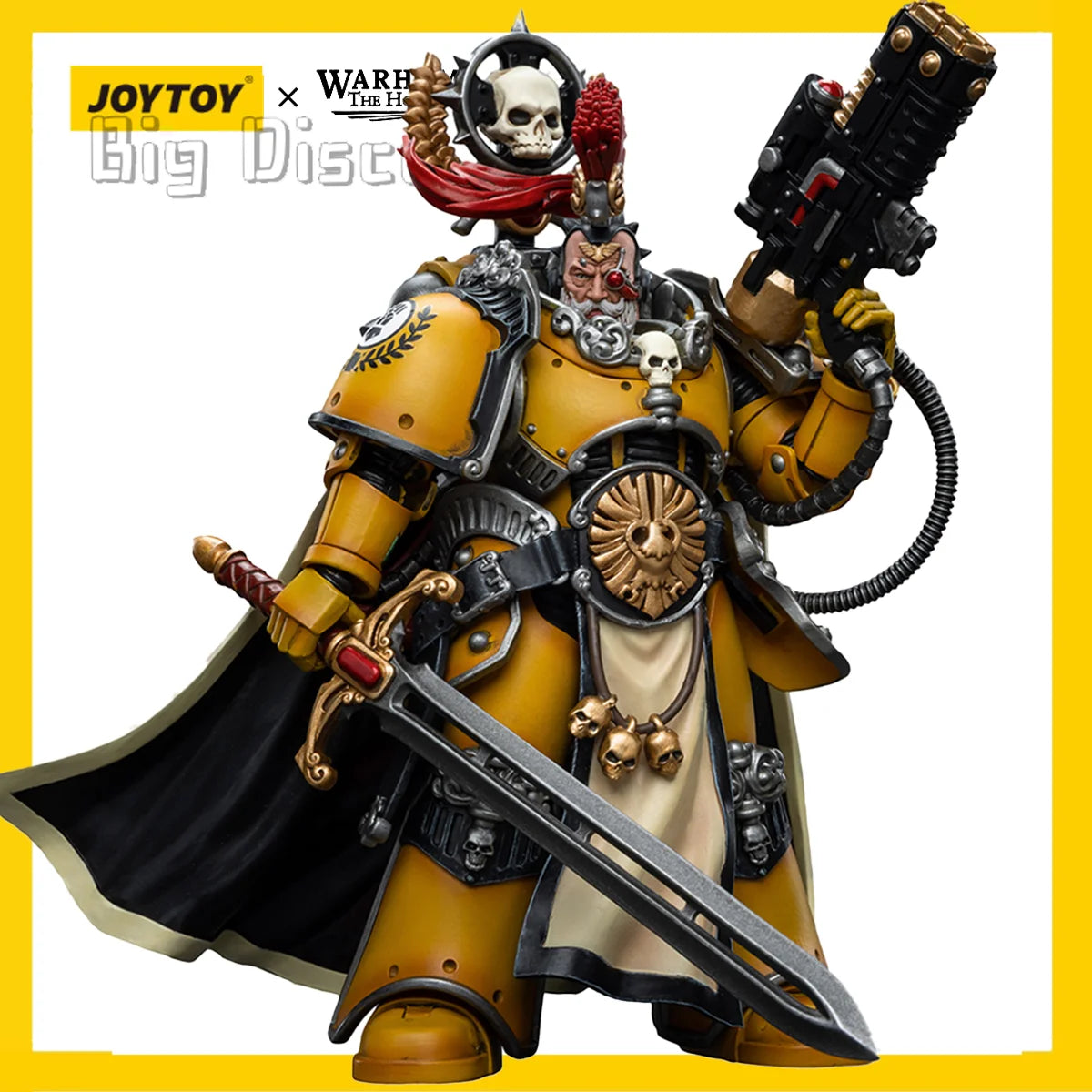 [IN-STOCK]JOY TOY Warhammer 30K 1/18 Imperial Fists Legion Praetor with Power Sword Anime Military Model birthday