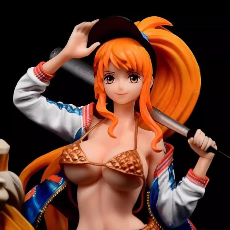 33 cm Anime One Piece Nami Puppe Handgefertigte PVC Sammlerstück Desktop Dekoration Statue Modell Puppe Spielzeug Geschenk Ornamente