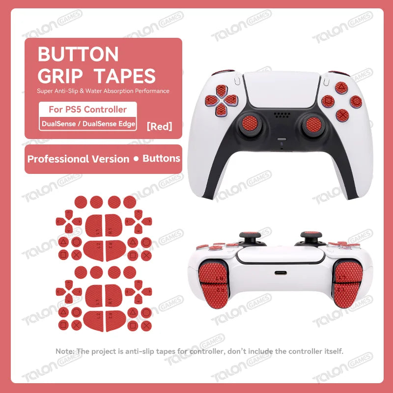 TALONGAMES Controller Grip Tape Anti-slip Sticker Pro Version Compatible with Playstation 5 DualSense Non-slip Protective