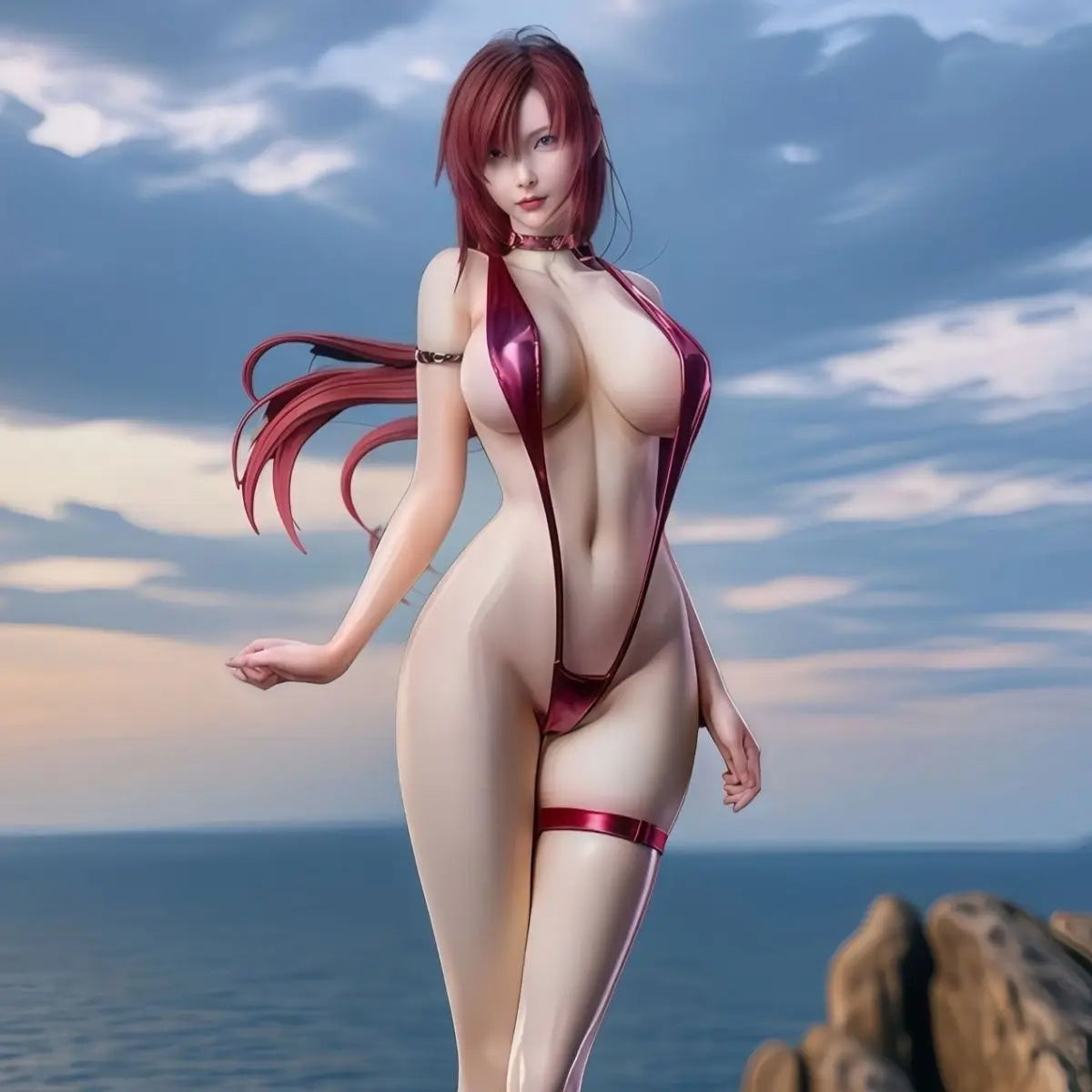 1/4 Mari Makinami Illustrious Figure Swimsuit Girl Figures Anime Figure Model Collection Statue Desk Decoration Collect Toy Gift