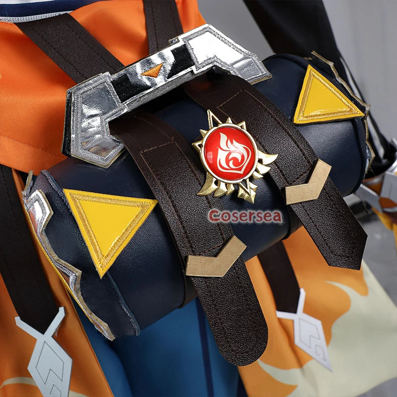 Cosersea Bennett Cosplay Costume Game Genshin Impact Bennett Role Play Halloween Men Uniform Carnival Party Suit Outfit Fullset