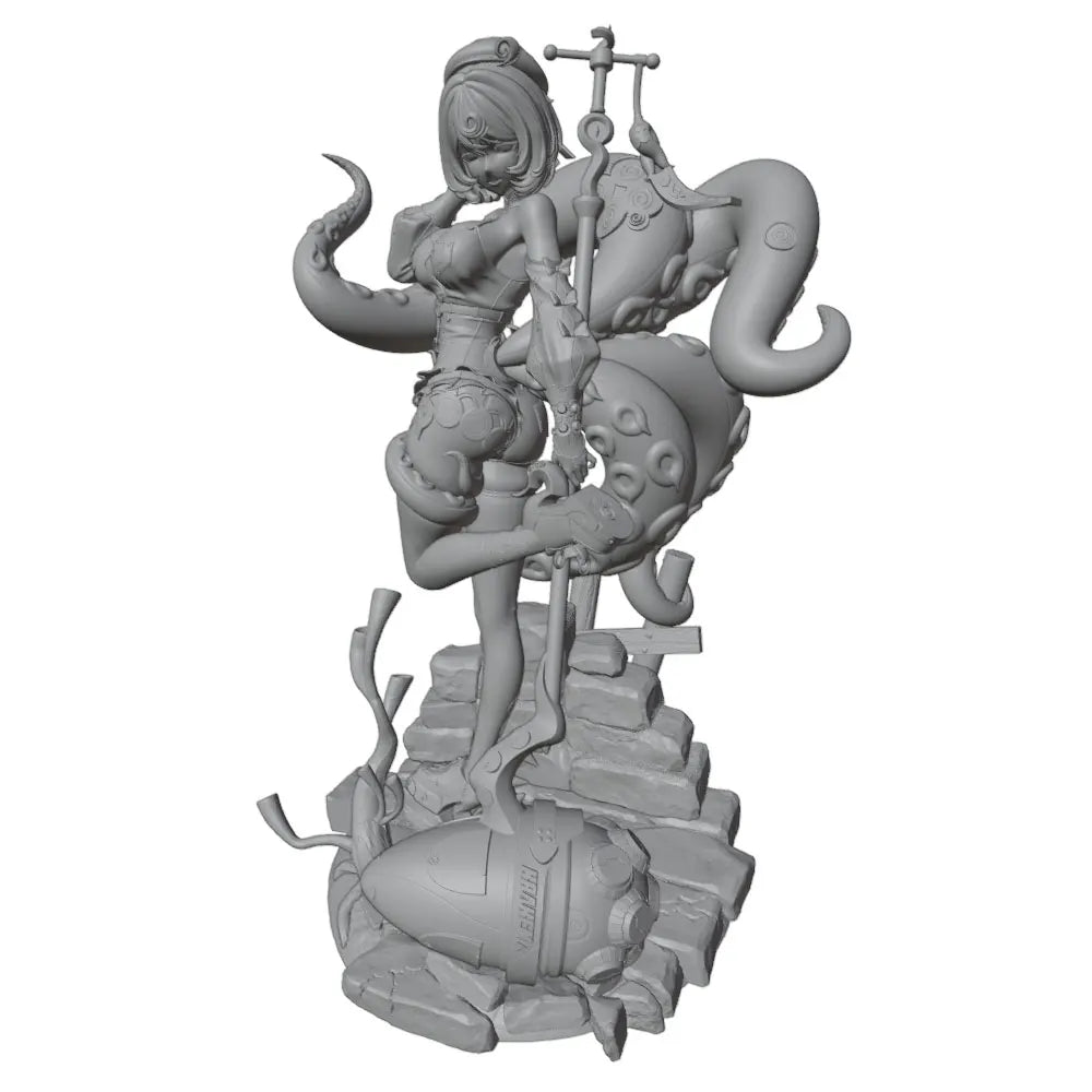 75mm100mm  Anime Character Statue GK Miniature 3D Printed Gray Model Figurine DIY Doll Model Unassembled And Unpainted