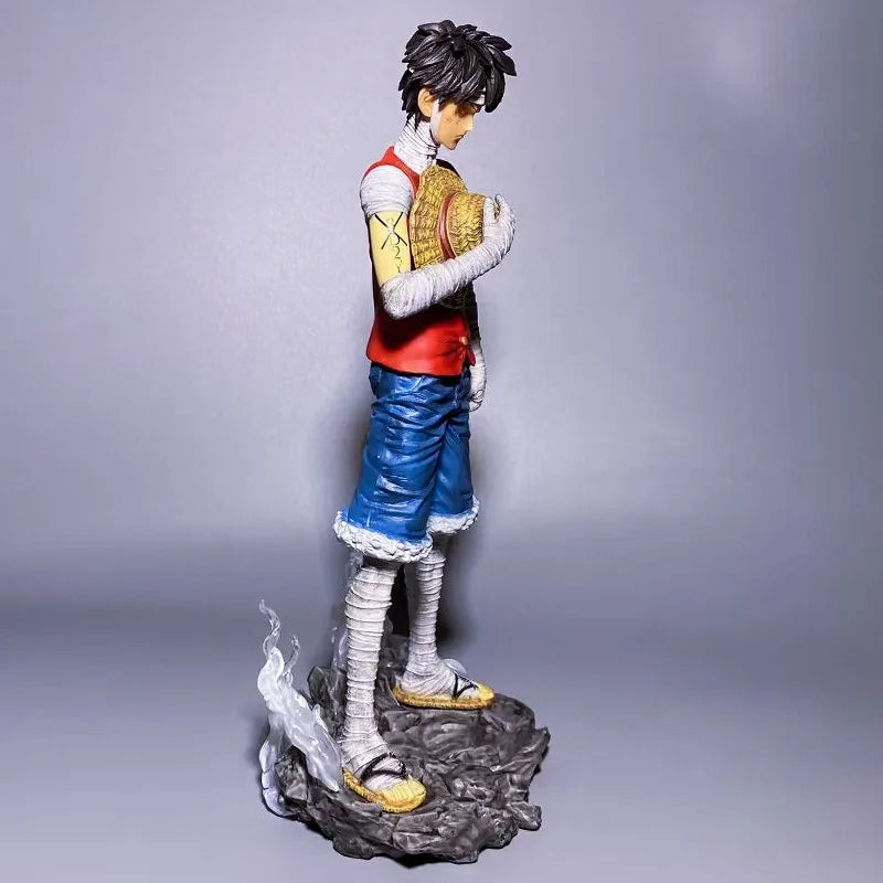 26.5cm One Piece Anime Action Figurine In Silent Tribute Monkey D Luffy Stand Pvc Model Statue Doll Collection Ornament Toy Gift