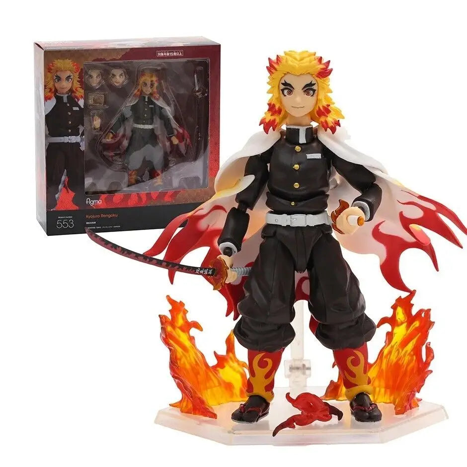 Anime Figure Figma Demon Slayer Tanjiro Kamado Nezuko Agatsuma Zenitsu Kyojuro Rengoku Action Figure Model Collection Toys Gifts