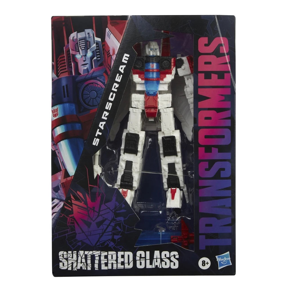 [In Stock] Hasbro Transformers Shattered Glass Starscream 17.8cm Voyager Class Nice Collectible Anime Action Figure Model Toys