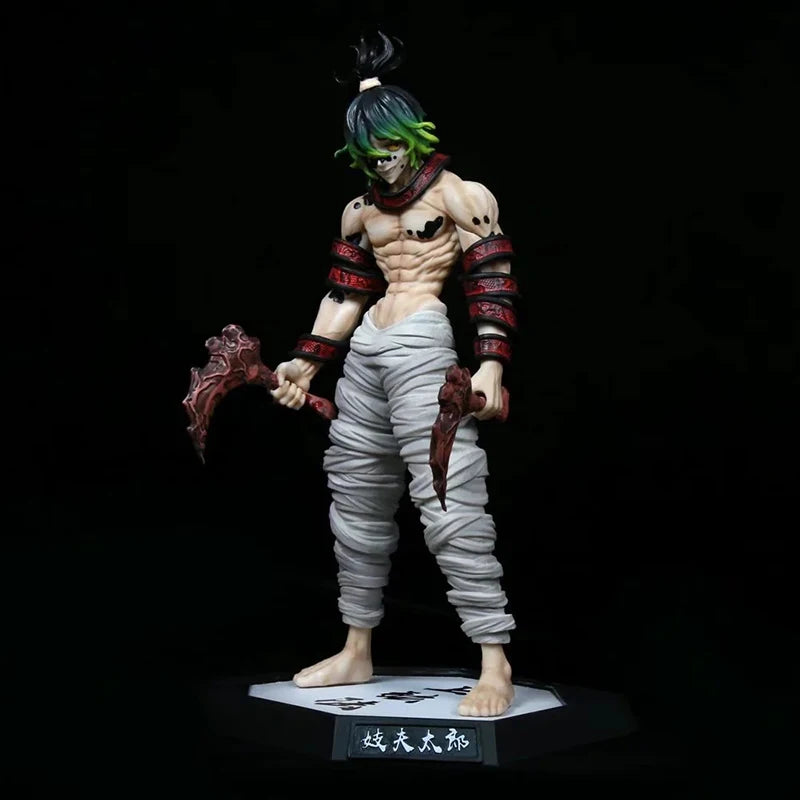 32CM Anime Demon Slayer Kimetsu No Yaiba Figur Kokushibo PVC Actionfiguren GK Statue Modell Puppenspielzeug für Kinder Geschenke