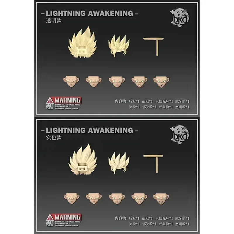 In Stock DKO TOYS Dragon Ball Z SHF SSJ2 Super Saiyan 2 Son Goku Broly Heads Accessories Headsculpt Anime Action Figure Gift PVC