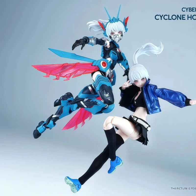 For Fans Collector Nuke Matrix Cyber Forest Cyclone Hopper Yip Fung Sim Dual Body Mecha Girl Model Kit With Cyber Motorcycle