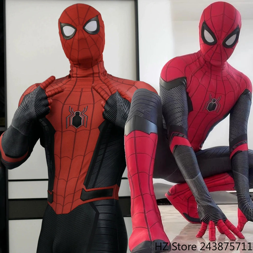 1:1 Customized Holland Spider-Man Jumpsuit with Sole and 3D Logo Full Spiderman Set Tight Fitting Clothes
