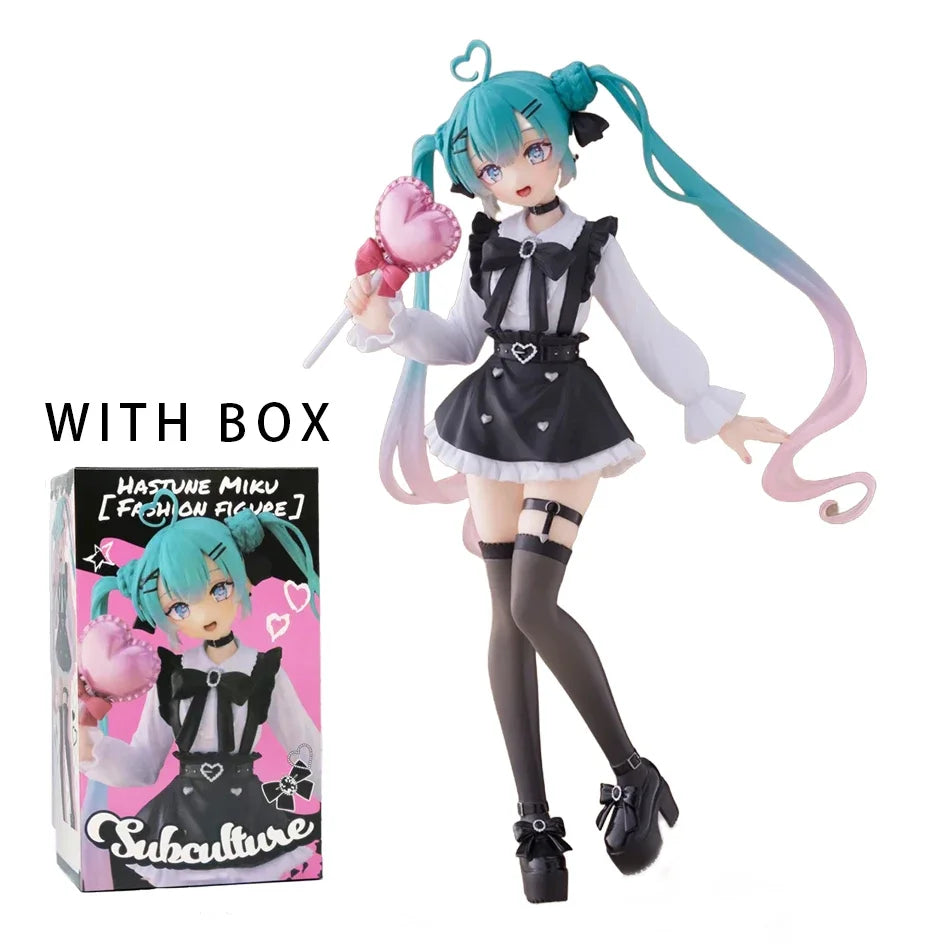 21cm Sexy Girl Hatsune Miku Anime Figure Fashion Subclture Miku Action Figure Christmas Gift PVC Collection Model Doll Toys