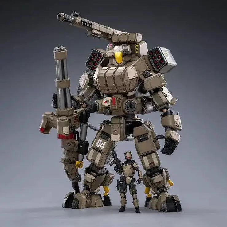 Official Genuine Joytoy Mecha, Steel Bone Robot Toy, Full Articulation Indust Equipped  Military Style Collectible Action Figure