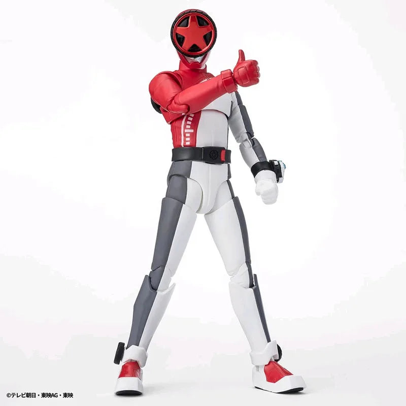 Bandai Original Genuine Figure Bakuage Sentai Boonboomger Model Kit SHF Bun Red Collection Model Action Figure Boys Toys Gifts