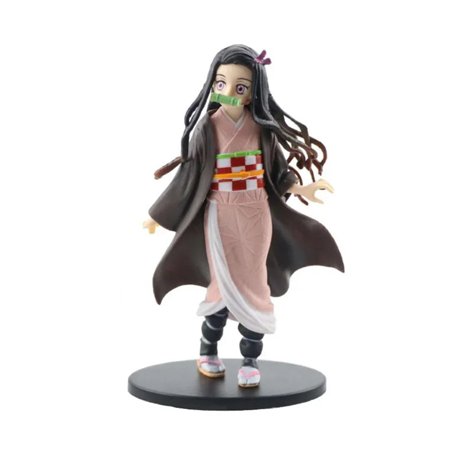 Anime Demon Slayer Action Figures Tanjirou Tomioka GiyuuZenitsu Kochou Nezuko Anime Figure Collect Kid Doll Toys for Children ﻿