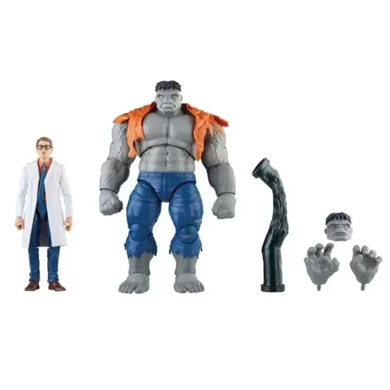 Original Hasbro Marvel Legends Series Gray Hulk OR Bruce Banner Avengers 60th Anniversary Action Figure Model Toys Collection