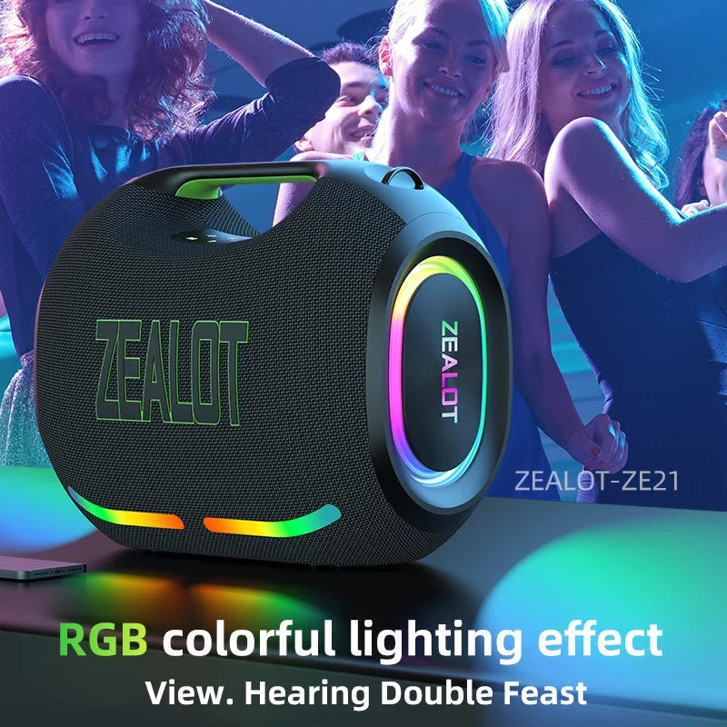 ZEALOT-ZE21 250W Big Power Wireless TWS Subwoofer Bluetooth Speaker High Volume Waterproof Portable Mobile Power HIFI Sound