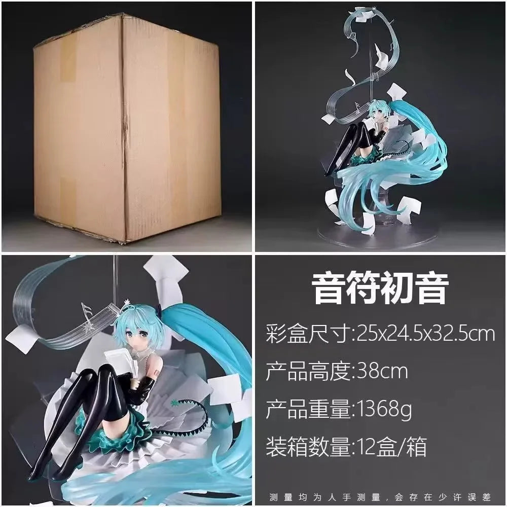 Cartoon Anime Miku Model Figure Anime-Style Desktop Decorative Figurine Computer Case Decoration Collectible Action Figures Gift