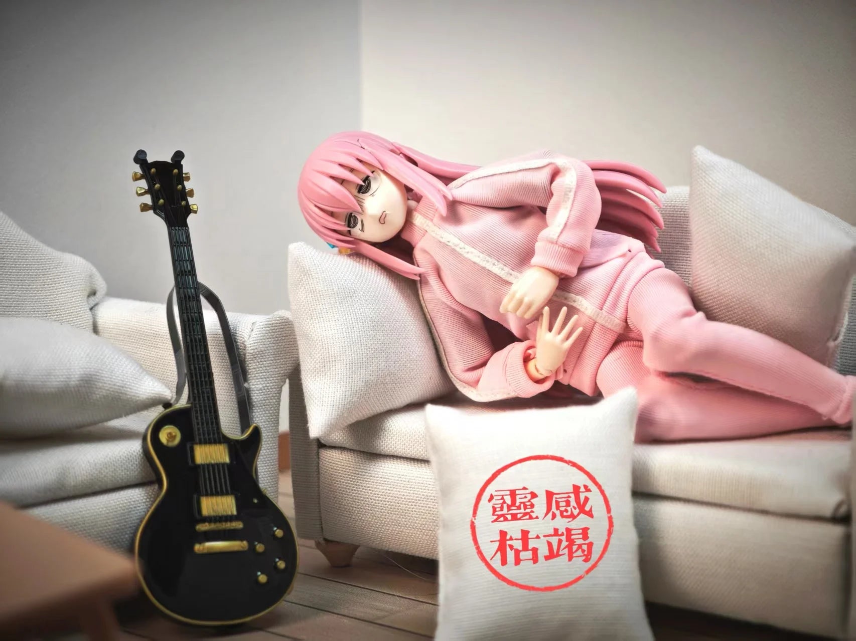 New Stock 1/12 Scale Female Soldier Boki Lonely Rock Clothes Pink Skirt Pants Set For 6in Figma Action Figure Toy