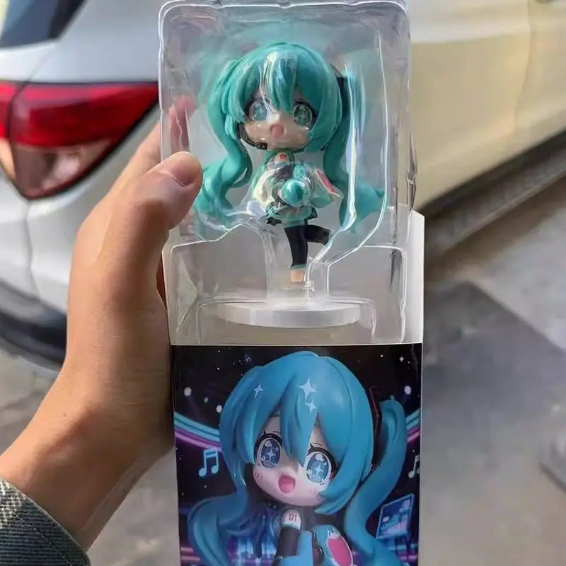 High quality reproduction Hatsune Miku handmade Q version cute decorations soft smile pain package desktop chassis decorations