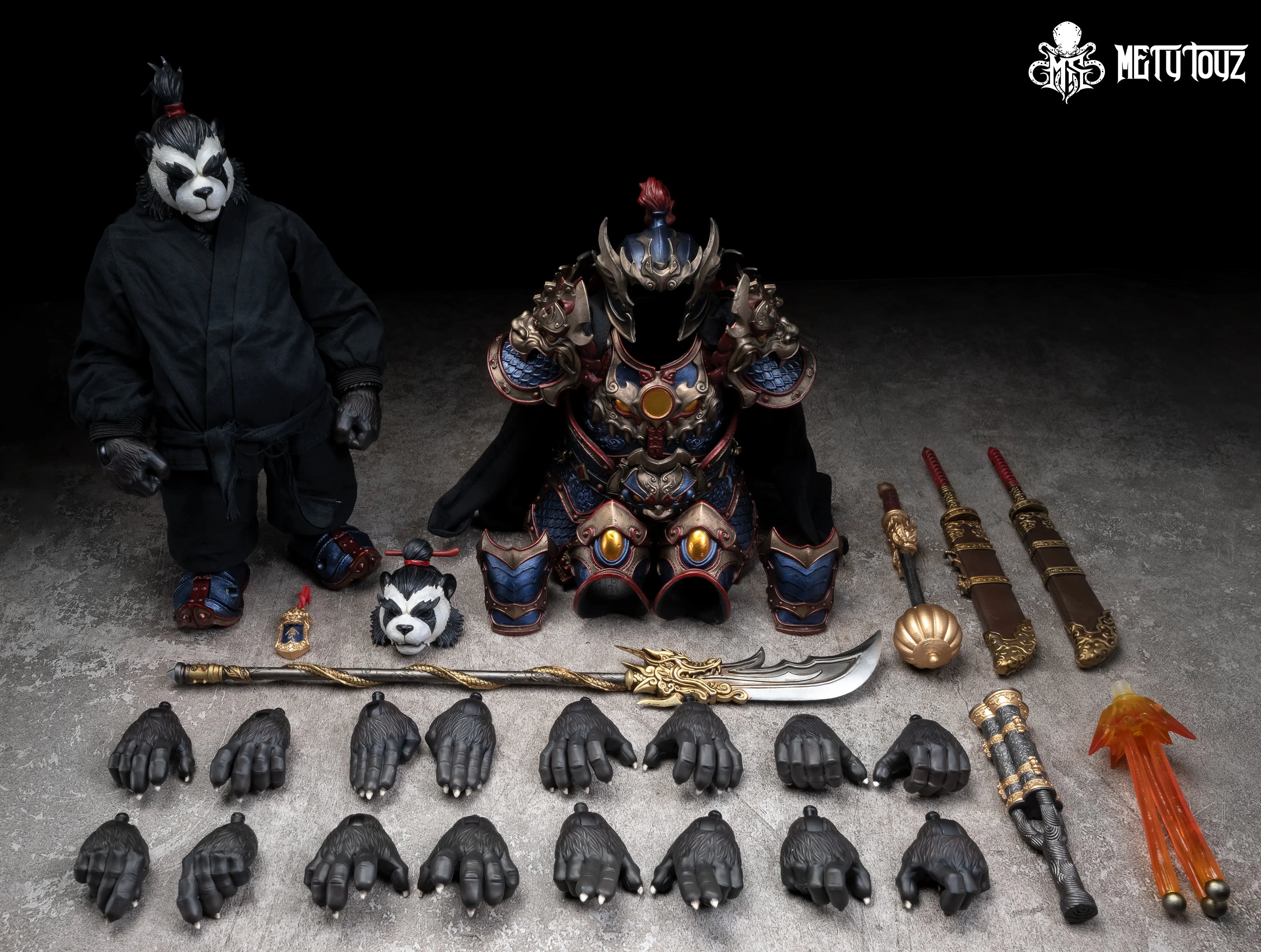 Metytoyz Memory Toys Armor Master Wander Panda Adventurer World Kung Fu WuQingLie 20cm Action Figure Collection Model Doll Toys