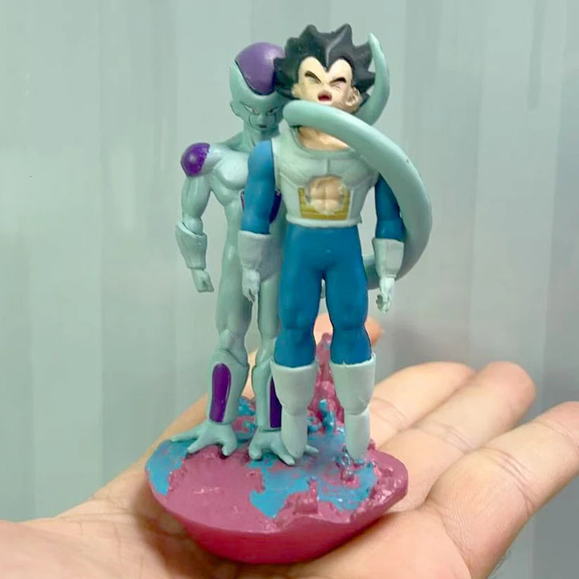 9cm/3.54in Anime Dragon Ball Figure Frieza VS Vegeta Action Figures Pvc Statue Collection Model Toys Gifts