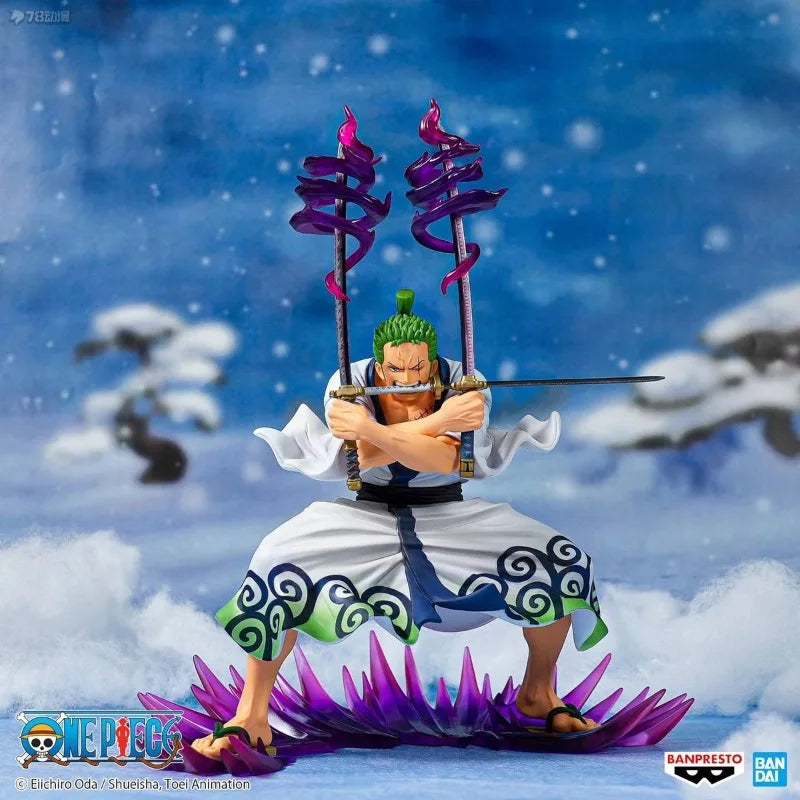 Bandai Original One Piece Dxf Speicial Monkey D. Luffy Zoro Ace Mihawk Newgate Anime Action Figures Assembly Model Ornaments