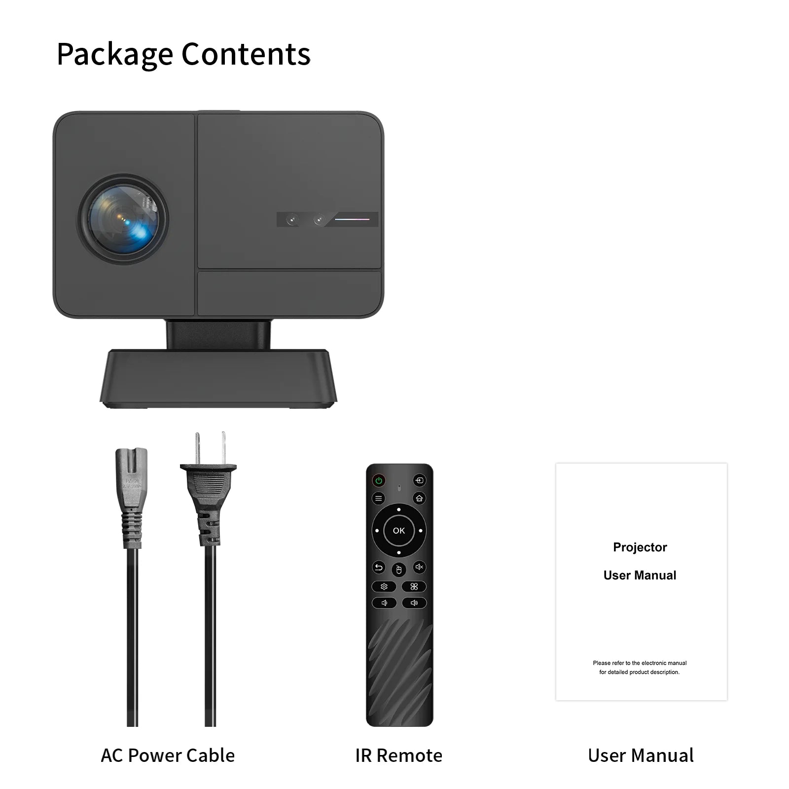 P50 MAX Home LED Gaming Projector HD Supports 4K Blu ray Full Auto Focus TV Video game controller H713 1080P 2+16GB 450 lumens