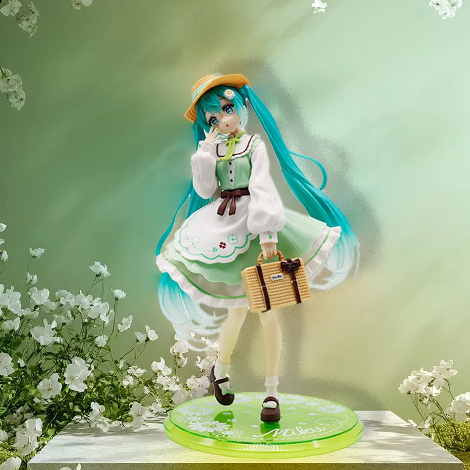 Christmas Anime 20cm Standing posture Green Dress PVC Action Figure Model Doll Decoration for Valentine's Day Gift