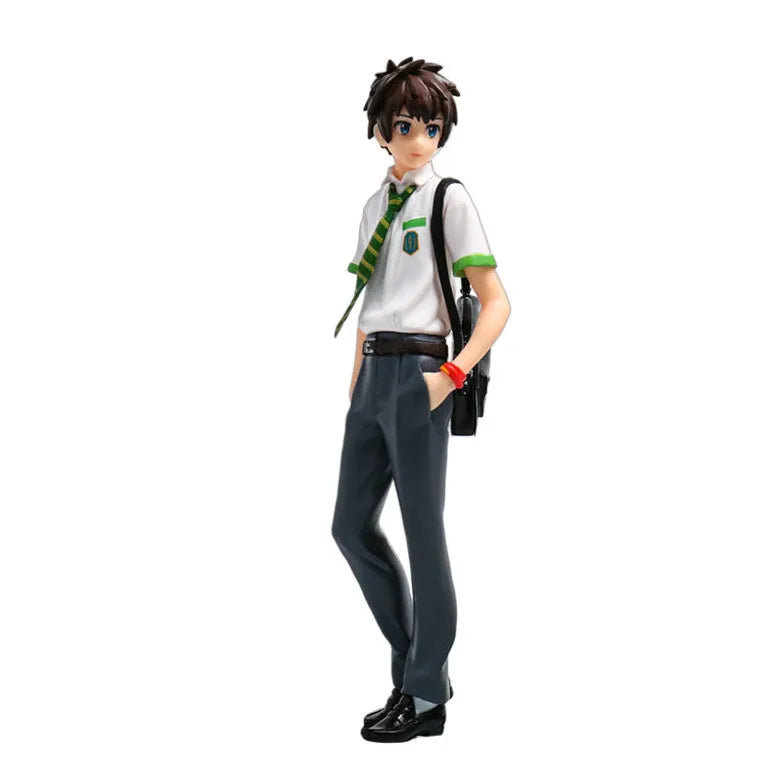 2023 New Anime Your Name 23cm Tachibana Taki & Miyamizu Mitsuha Figure Peripherals PVC Figurines Collectible Doll Toys Gifts