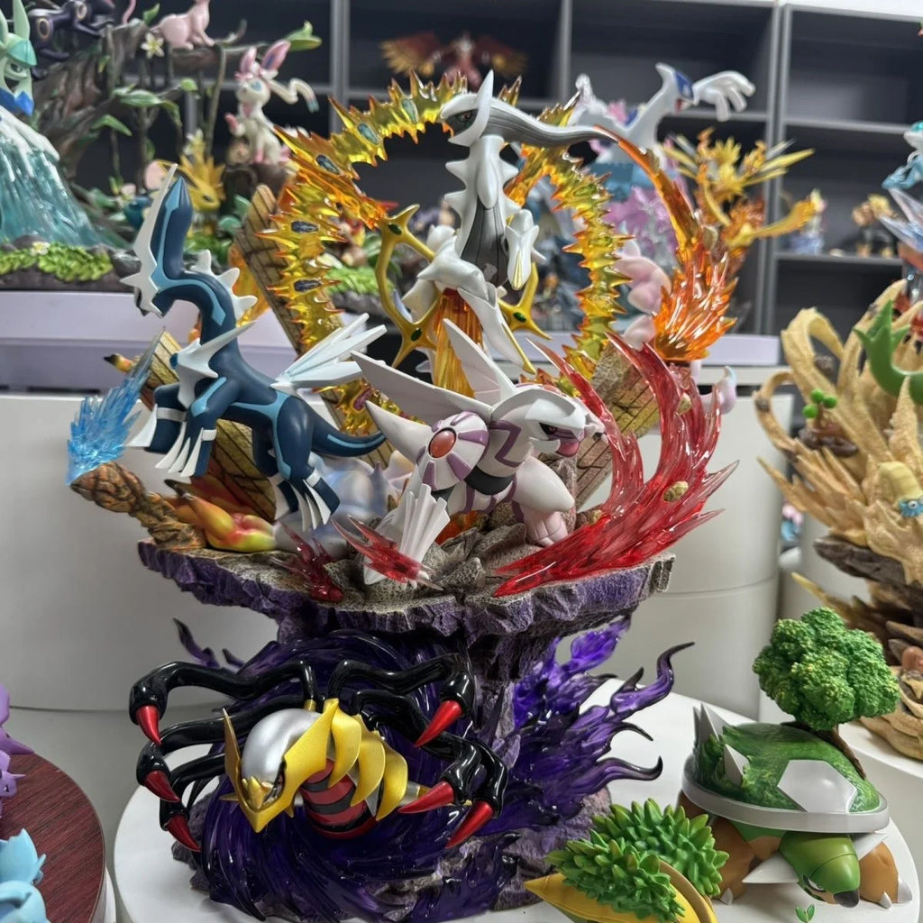 New 37cm Arceus Dialga Anime Figures Four Divine Beasts Figurine Palkia PPAP PKM Giratina Pvc Stutue Collection Model Toys Gifts
