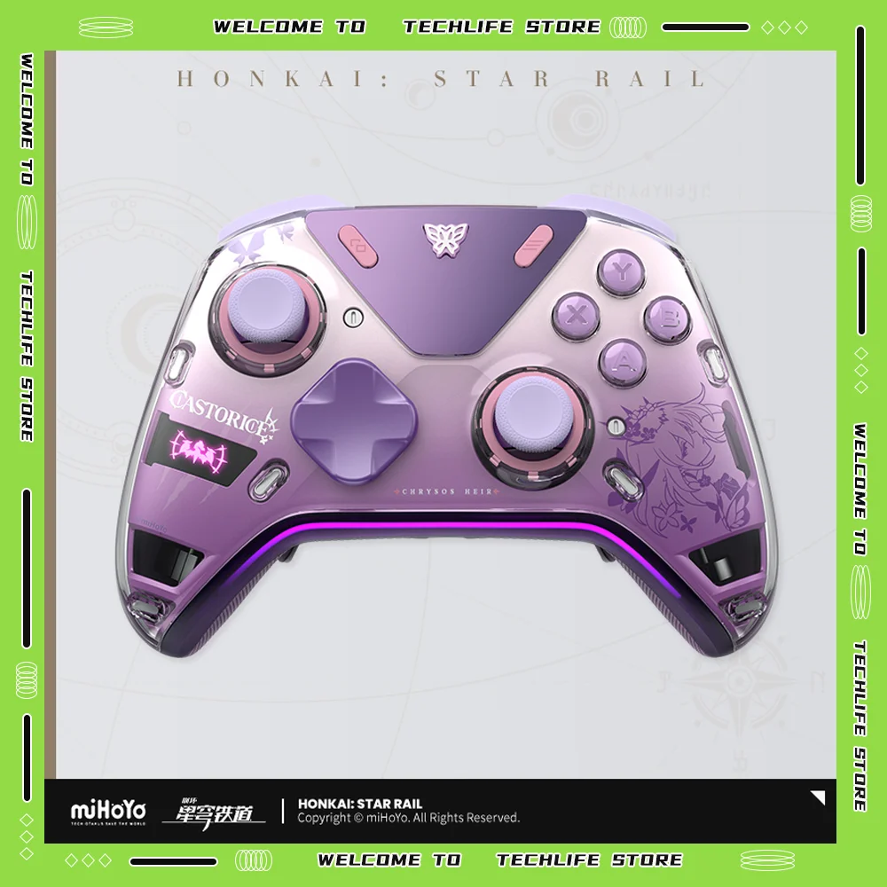 NEW MiHoYo Honkai Star Rail Castorice APEX 5 Elite Gamepad Hall Effect Joystick Tri-Mode RGB Macro Wireless Gaming Controller