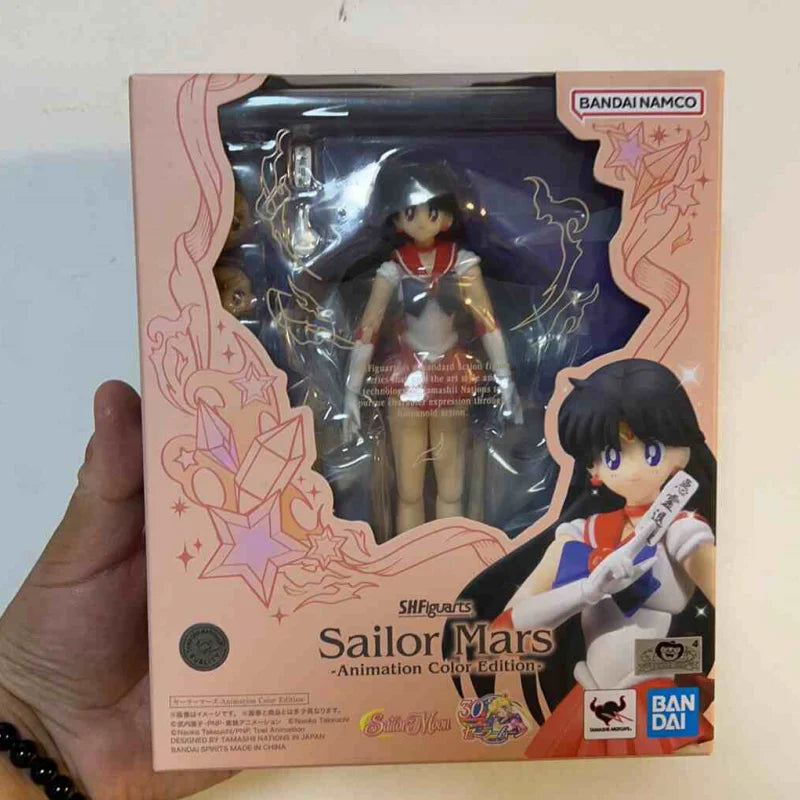 Bandai Original Shf Figuarts Sailor Moon Figure Sailor Star Healer Seiya Kou Action Figurine Anime Collection Model Pvc Toy