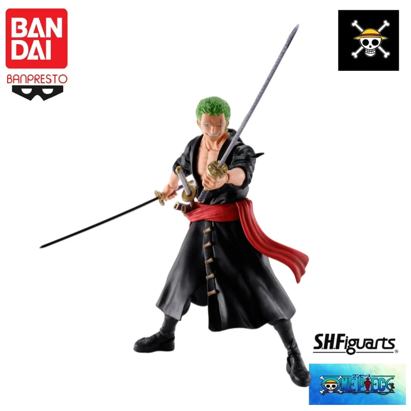 HOT Bandai Original In Stock One Piece Anime Shfiguarts Onigashima Raid Roronoa Zoro Model Action Figure Brand New Boxed Garage