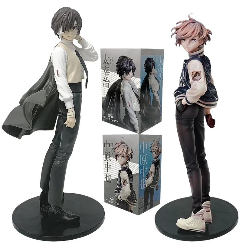 20cm Bungou Stray Dogs Nakahara Chuuya Anime Figure Dazai Osamu Action Figure Edogawa Rampo Figurine Collectible Model Doll Toys