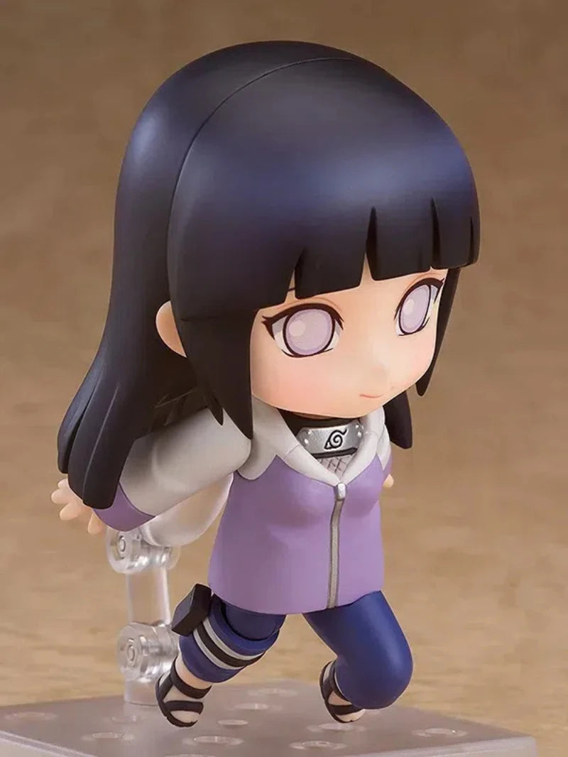 10CM Anime Naruto Hyuga Hinata kawaii Q Version kawaii Joint replaceable Action Figures PVC Model Desk Decor Toy Gifts boxed