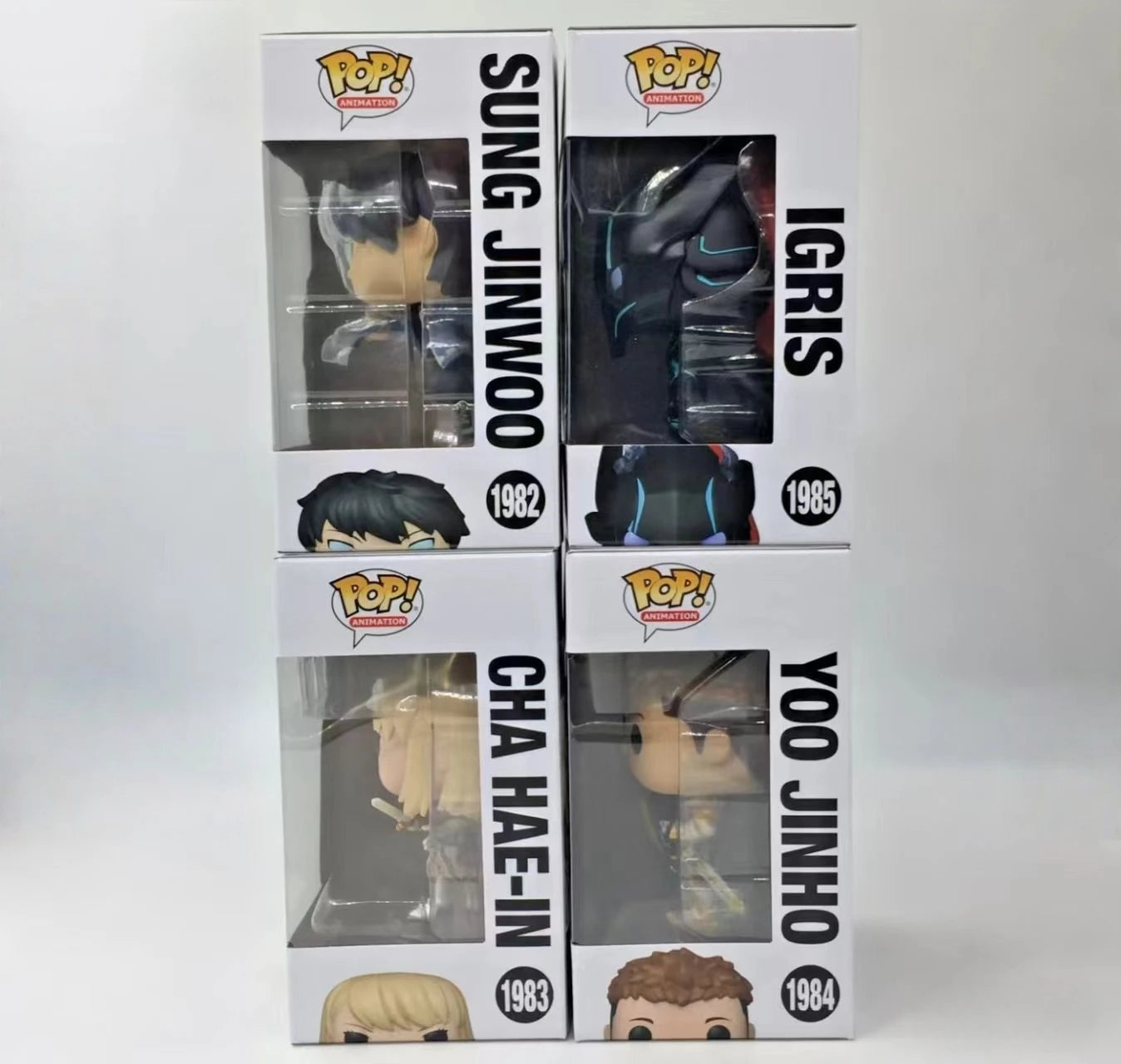 Anime Solo Leveling Figure Igris Cha Hae-In Yoo Jinho Funko Pop Vinyl Figures Collectible Limited Edition Figurine Toy Gift