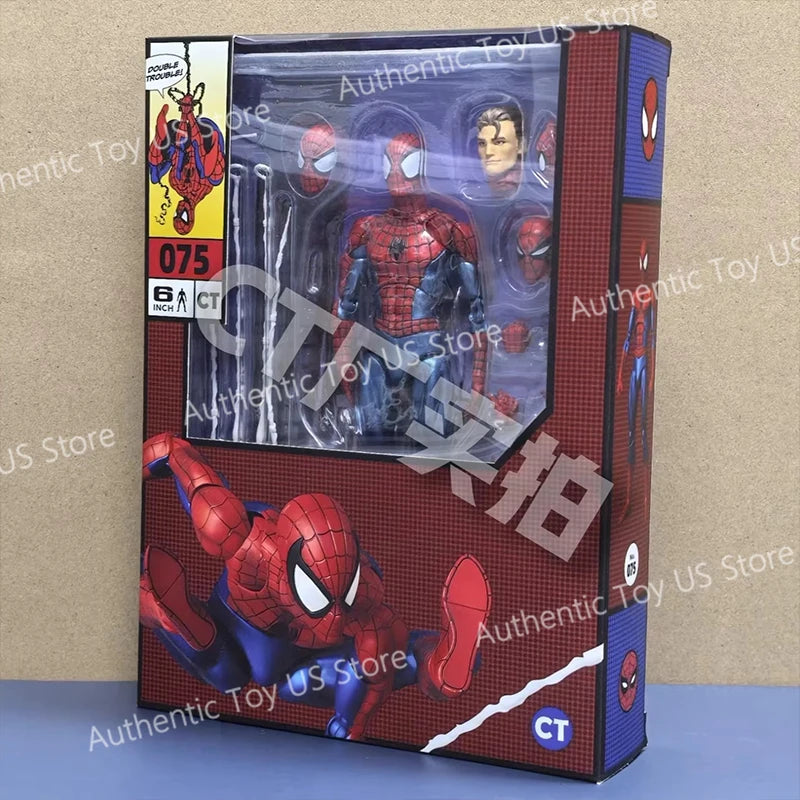 100% Original Ct Toys Spiderman Mafex 075 Figure The Anazing Spider-Man Comic Ver Mafex 185 Anime Action Figure Model Gifts Toys
