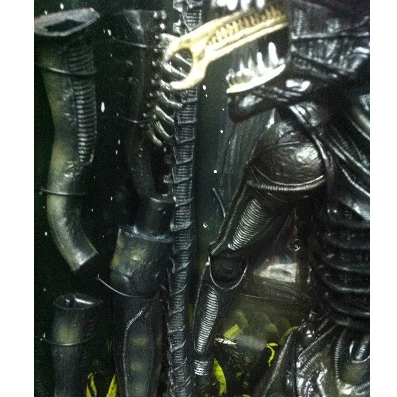 New 18inch Alien Horror Halloween 1979 transparent skull Warrior alien battle reverse alien movable doll model figurine desktop