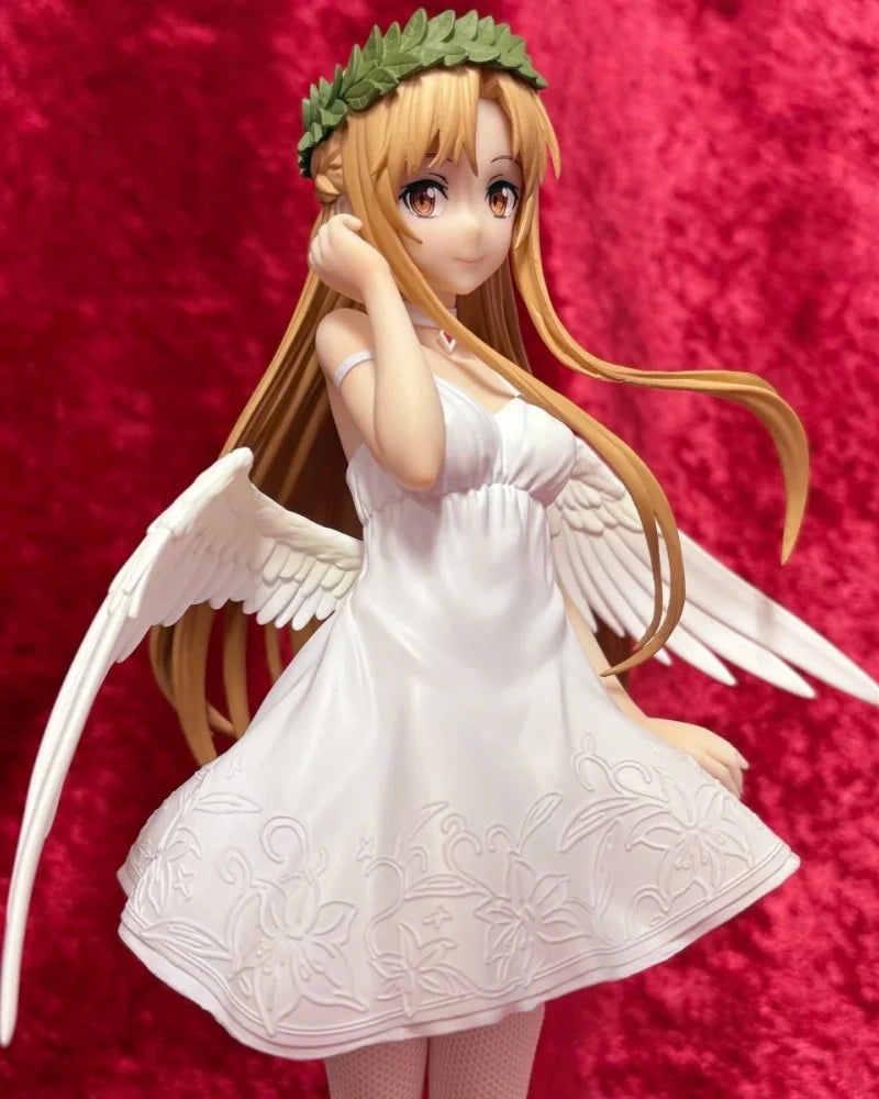 100% Original FuRyu Bicute Pure Sword Art Online Asuna Kawaii Anime Action Figure Garage Kit Collectible Desktop Decoration