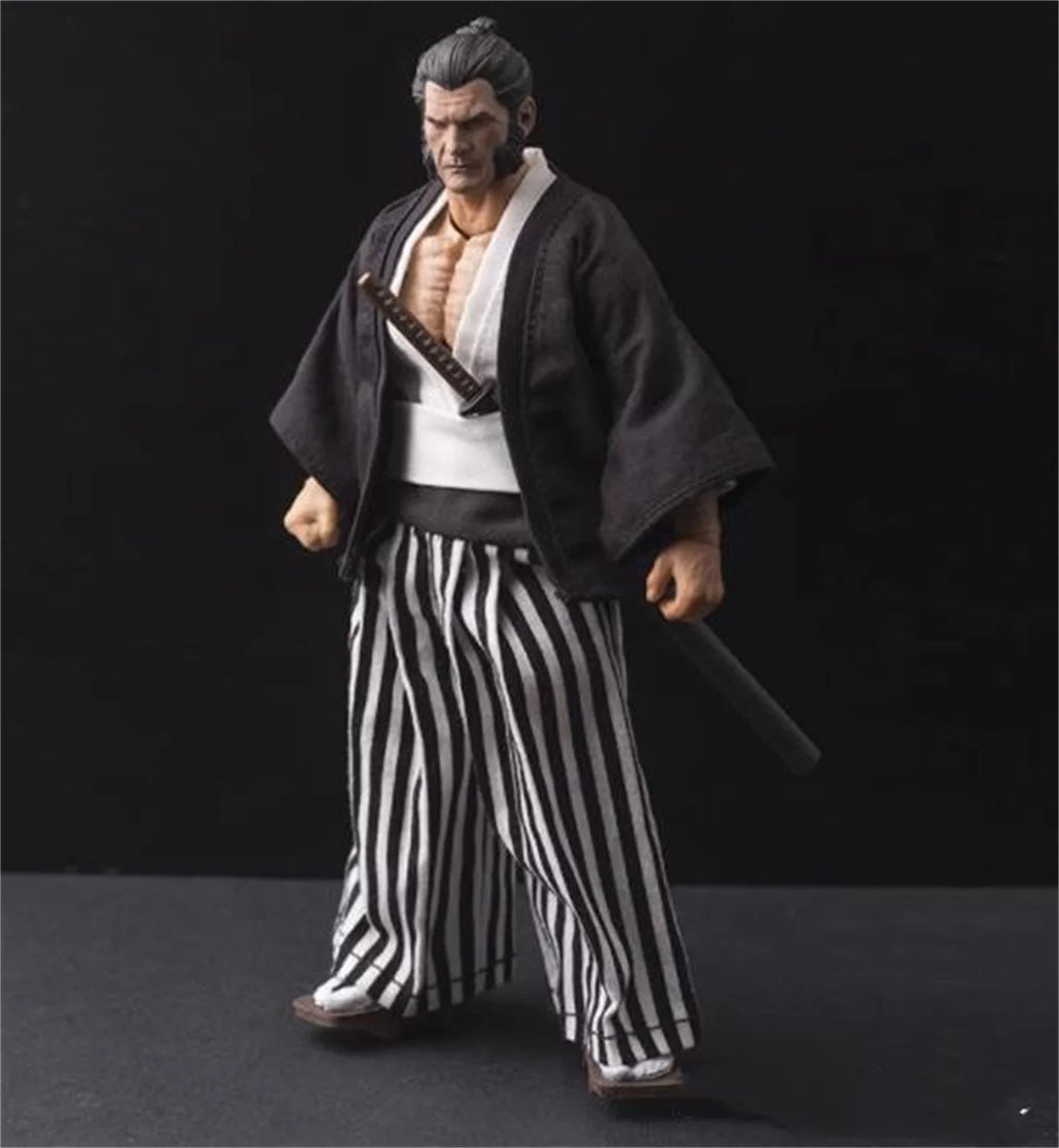 1/12 Scale  warrior Male Soldier Movie  Classic Anime Suit  Samurai Kimono Suit For For 6 Inch Action FIgure Model Toys