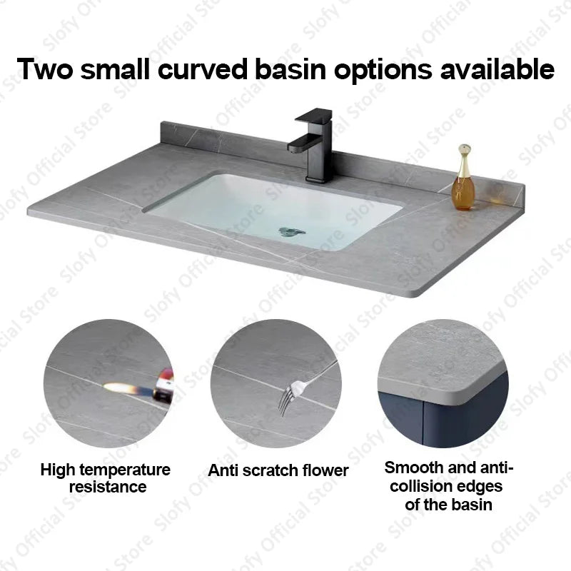 Beauty Mirror Cabinet Integrated With Artistic Ceramic Vessel Sink Multifunctional Bathroom Vanity Modern Bathrooms Furniture