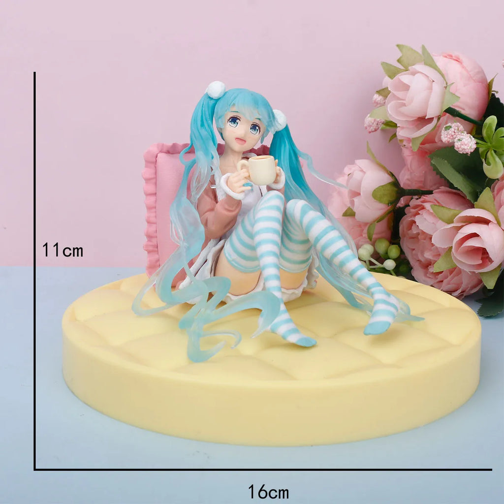 Miku Sakura Lolita Bunny Ears Girl Pillow Miku Swimming Ring Pajamas Rem Rabbit Hug Qiong Mei Figure Anime Cosplay Cushion Doll
