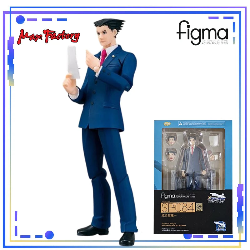 Max Factory Genuine Figma SP-84 Phoenix Wright: Ace Attorney Phoenix Wright  Articulated Model Figure, Sturdy & Good-looking Toy