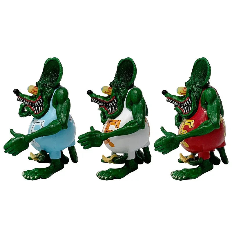 11cm Crazy Mouse Fink Legendary RAT FINK Oil Mouse 3 Doll Handheld Ornament Model Doll Toy Christmas Children's Gift  Brinquedos