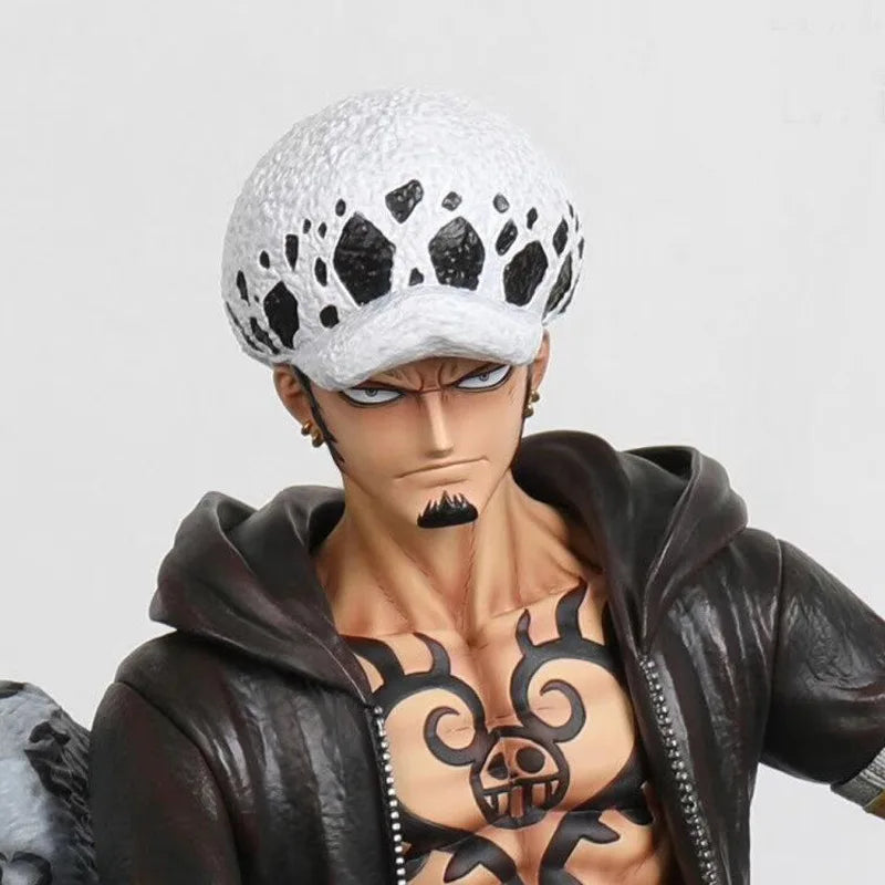 Голям размер Аниме One Piece Trafalgar Law Battle Ver. GK PVC екшън фигурка статуя колекционерски модел детски играчки кукла 30 см