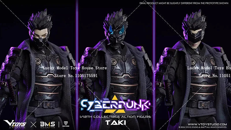 VTOYS x BMS 1/12 Punk Style Japanese Samuari Taki Anime Boy Action Figure Collection Display VSD010 6inch Soldier Model Gifts