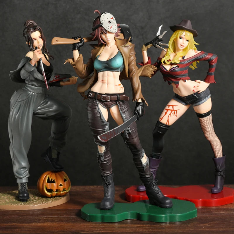 Horror Bishoujo Halloween Michael Myers Freddy Krueger Jason Voorhees Chucky Pennywise Collection Figure Figurine Model Statue